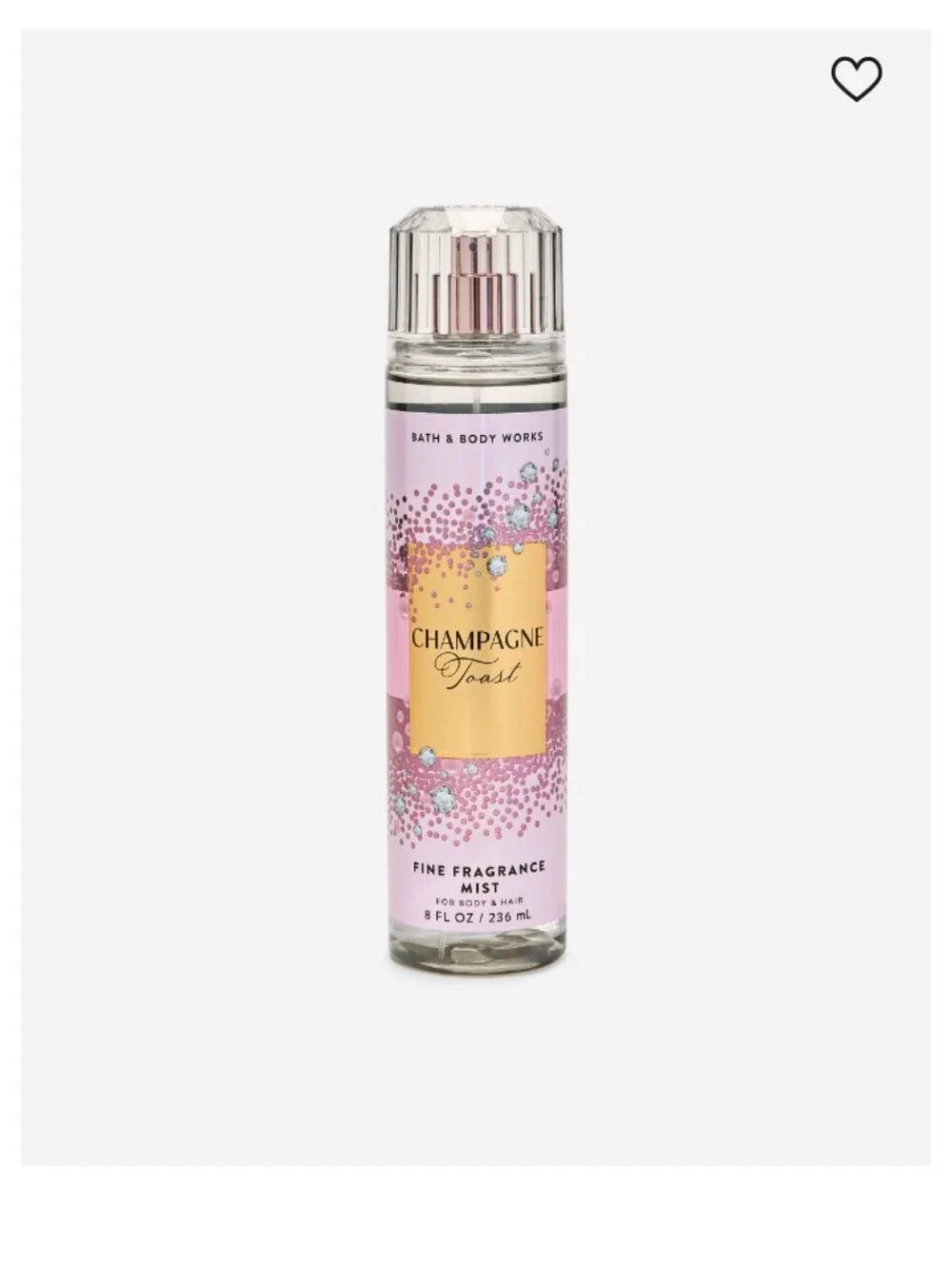 Bath & Body Works Pink & Gold Champagne Toast Mist